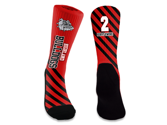 Bulldogs socks red